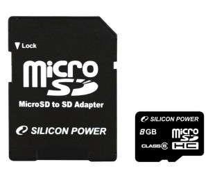 Silicon Power Micro Secure Digital 08 Gb Class 6 + adapter
