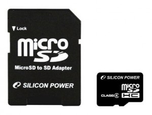 Silicon Power Micro Secure Digital 04 Gb SDHC Class 4 + adapter