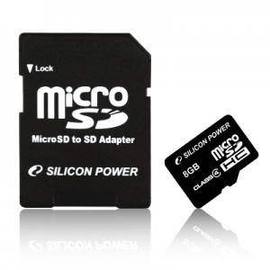 Silicon Power Micro Secure Digital 08 Gb Class 4 + adapter
