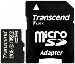 Transcend Micro Secure Digital 32 Gb SDHC Class 10 + adapter