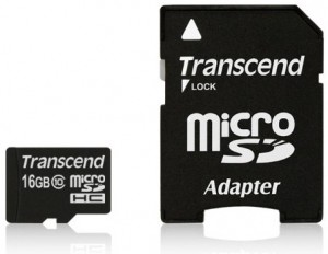 Transcend Micro Secure Digital 16 Gb SDHC Class 10 + adapter