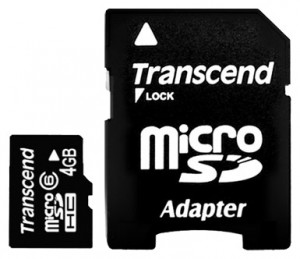 Transcend Micro Secure Digital 04 Gb Class 6 + adapter