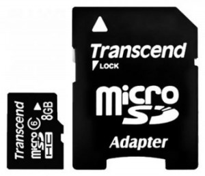 Transcend Micro Secure Digital 08 Gb Class 6 + adapter