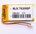 Литий-полимерный аккумулятор 3.7 V 1250 mAh с контроллером (55х30х7 мм)