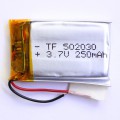 Литий-полимерный аккумулятор 3.7 V 250 mAh с контроллером (30x20x5 мм)