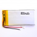 Литий-полимерный аккумулятор 3.7 V 800 mAh с контроллером (66x33x3 мм)