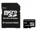 Silicon Power Micro Secure Digital 08 Gb Class 6 + adapter